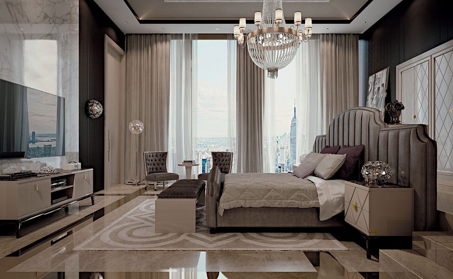 Итальянская спальня Nuovo Art Deco Manhattan фабрики Cavio
