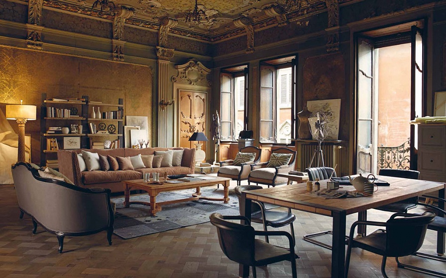 Итальянская мягкая мебель Livingstyle фабрики Dialma Brown