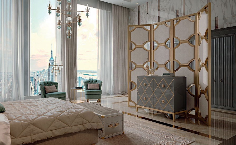 Итальянская спальня Nuovo Art Deco Manhattan фабрики Cavio

