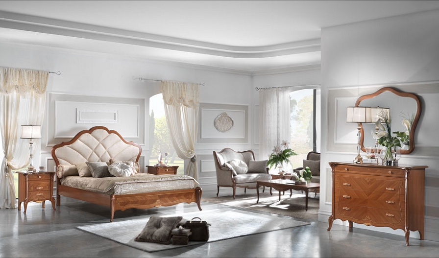 Дизайн итальянской спальни в классическом стиле